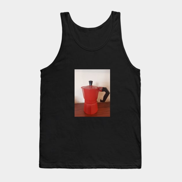 Red Moka Pot Tank Top by Stephfuccio.com